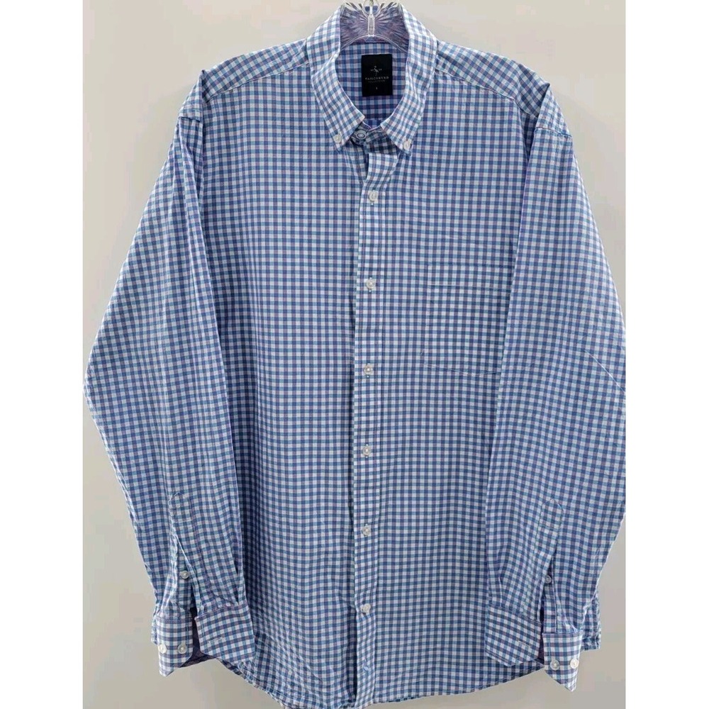 Mens Tailorbyrd Collection Cotton Button Down Long‎ Sleeve  Colorful Plaid L